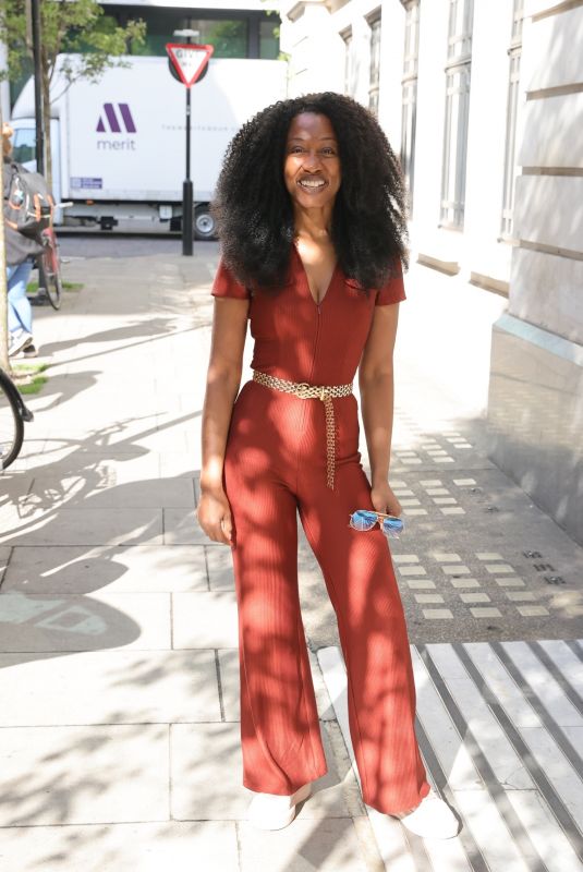BEVERLEY KNIGHT Arrives at Zoe Ball Breakfast Show in London 05/06/2022
