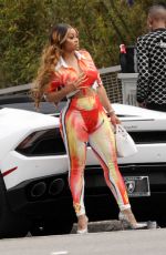 BLAC CHYNA in a Tight Bodysuit Filming for Her TV Show in Malibu 05/05/2022