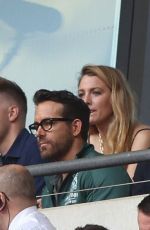 BLAKE LIVELY and Ryan Reynolds at Bromley v Wrexham - Buildbase FA Trophy Final in London 05/22/2022