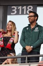 BLAKE LIVELY and Ryan Reynolds at Bromley v Wrexham - Buildbase FA Trophy Final in London 05/22/2022
