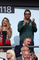 BLAKE LIVELY and Ryan Reynolds at Bromley v Wrexham - Buildbase FA Trophy Final in London 05/22/2022