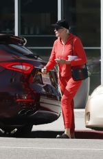 BRIGITTE NIELSEN and Mattia Dessi Out for Lunch in Los Angeles 05/26/2022