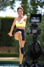 BROOKE BURKE Working for Her Brooke Burke Body App in Los Angeles 05/06/2022