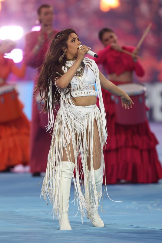 CAMILA CABELLO Performs at Pre-match Show at Uefa Champions League Final  05/28/2022