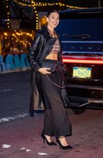 CAMILA MORONE Arrives at Burberry Dinner at Lucien in New York 05/18/2022