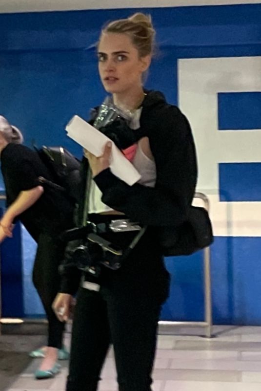 CARA DELEVINGNE at Glendale Galleria Mall in Los Angeles 05/21/2022