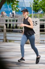 CAREY MULLIGAN Out Jogging at Hudson River Park 05/26/2022
