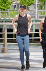 CAREY MULLIGAN Out Jogging at Hudson River Park 05/26/2022