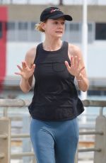 CAREY MULLIGAN Out Jogging at Hudson River Park 05/26/2022