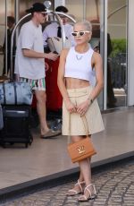 CARO DAUR Leaves Hotel Martinez in Cannes 05/27/2022