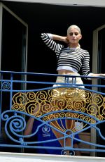 CARO DAUR on the Balcony of Martinez Hotel in Cannes 05/26/2022