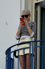 CARO DAUR on the Balcony of Martinez Hotel in Cannes 05/26/2022