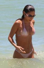 CHANTEL JEFFRIES in Bikini at a Beach in Miami 05/10/2022