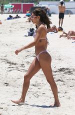 CHANTEL JEFFRIES in Bikini at a Beach in Miami 05/10/2022