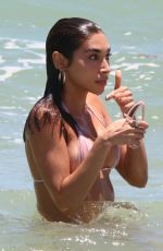 CHANTEL JEFFRIES in Bikini at a Beach in Miami 05/10/2022