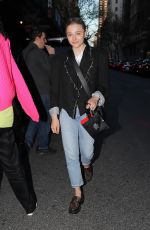 CHLOE MORETZ Makeup Free Out for Dinner in New York 04/30/2022
