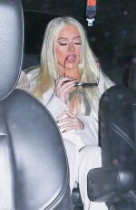 CHRISTINA AGUILERA Leaves Dior