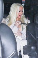 CHRISTINA AGUILERA Leaves Dior