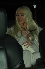 CHRISTINA AGUILERA Leaves Dior
