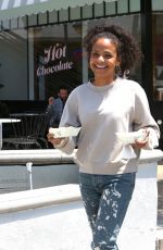 CHRISTINA MILIAN Leaves Her Beignet Box Restaurant in Los Angeles 05/17/2022