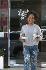 CHRISTINA MILIAN Leaves Her Beignet Box Restaurant in Los Angeles 05/17/2022