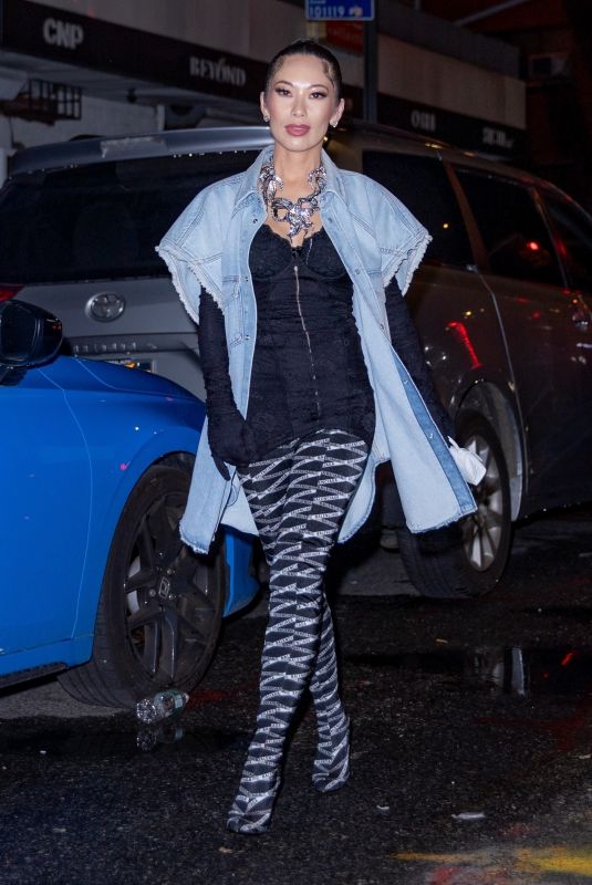 CHRISTINE CHIU Arrives at Balenciaga Afterparty in Chinatown 05/22/2022
