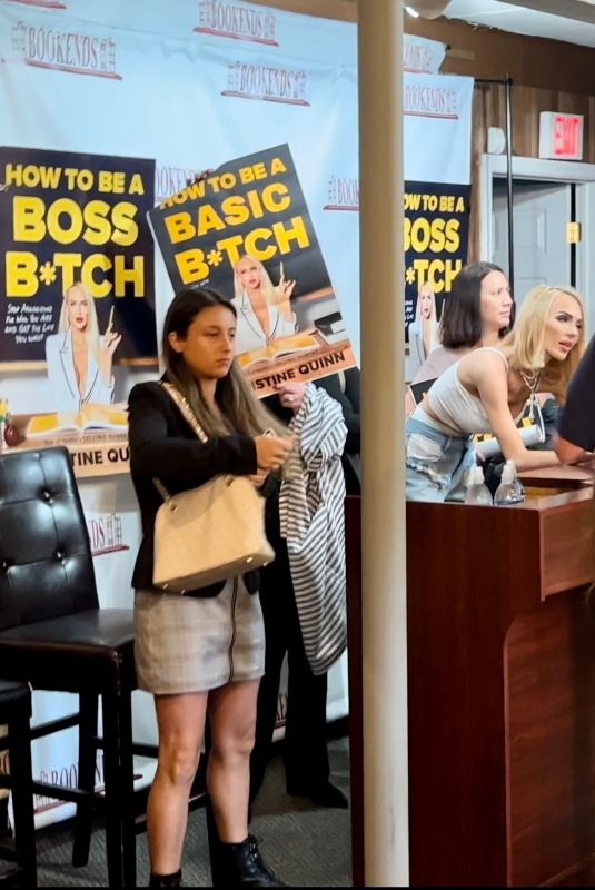 CHRISTINE QUINN Gets Bombarded by Anti-fur Protestors at Her Book Signing in New Jersey 05/15/2022