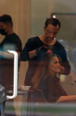 CINDY CRAWFORD at a Hair Salon in Beverly Hills 05/20/2022