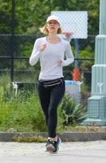 CLAIRE DANES Out Jogging at Hudson River Park 05/26/2022