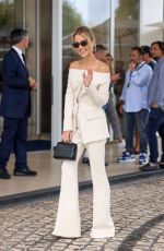 CLAIRE HOLT Leaves Martinez Hotel in Cannes 05/25/2022