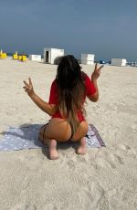 CLAUDAIA ROMANI at a Beach in Miami 05/21/2022