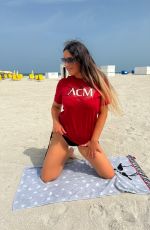 CLAUDAIA ROMANI at a Beach in Miami 05/21/2022