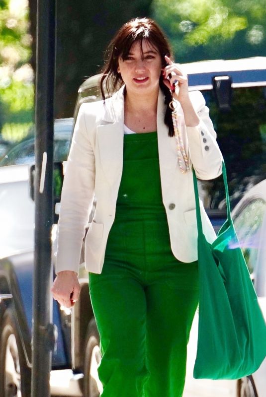DAISY LOWE Out in Her Electric Jaguar SUV in London 05/08/2022
