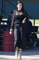 DAISY LOWE Visiting Her Father Gavin Rossdale at a Baseball Game 05/08/2022
