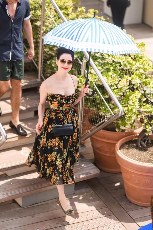 DITA VON TEESE at Martinez Hotel in Cannes 05/25/2022