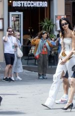 DUA LIPA Out and About in Florence 05/30/2022