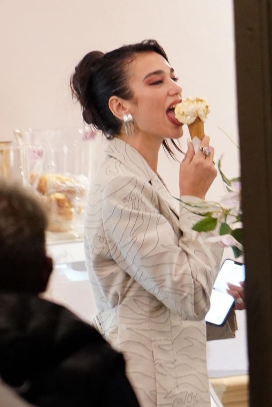 DUA LIPA Out for Ice Cream in Florence 05/30/2022