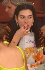 DUA LIPA Out for Lunch in Portofino 05/28/2022