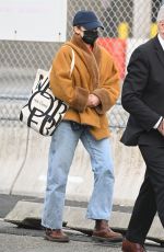 ELIZABETH OLSEN Arrives at JFK Airport in New York 05/03/2022