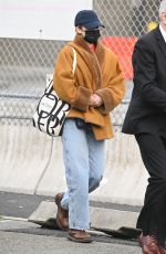 ELIZABETH OLSEN Arrives at JFK Airport in New York 05/03/2022