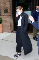 ELIZABETH OLSEN Leaves Her Hotel in New York 05/04/2022
