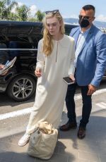 ELLE FANNING Arrives at Airport in Nice 05/19/2022