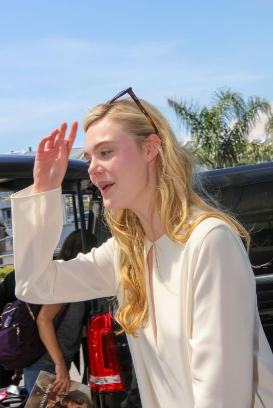 ELLE FANNING Arrives at Airport in Nice 05/19/2022