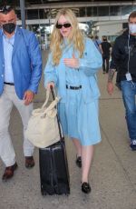 ELLE FANNING Arrives at Nice Airport 05/17/2022