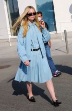 ELLE FANNING Arrives at Nice Airport 05/17/2022
