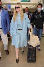 ELLE FANNING Arrives at Nice Airport 05/17/2022
