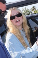 ELLE FANNING Arrives at Nice Airport 05/17/2022
