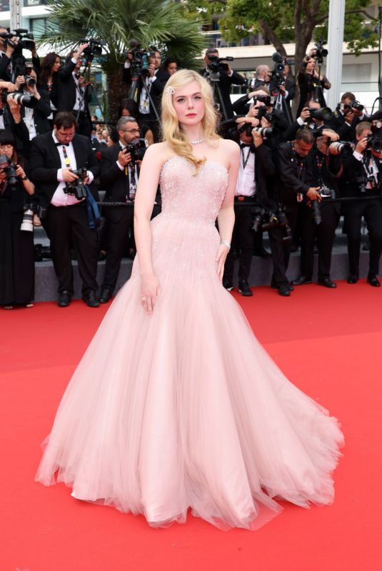 ELLE FANNING at Top Gun: Maverick Premiere at 75th Annual Cannes Film Festival 05/18/2022