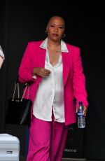 EMELI SANDE Leaves BBC Studios in Manchester 05/10/2022