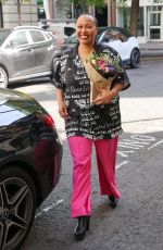EMELI SANDE Leaves Zoe Ball Breakfast Show in London 05/06/2022